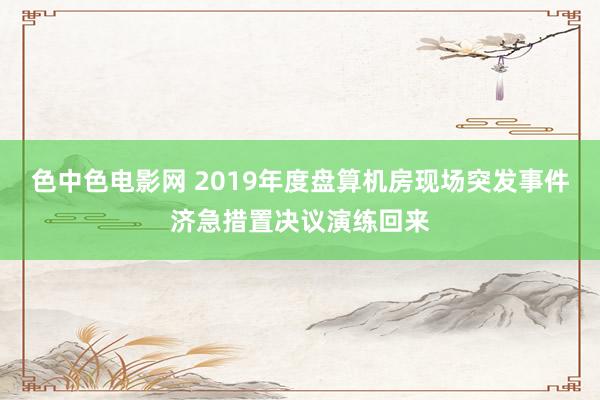 色中色电影网 2019年度盘算机房现场突发事件济急措置决议演练回来